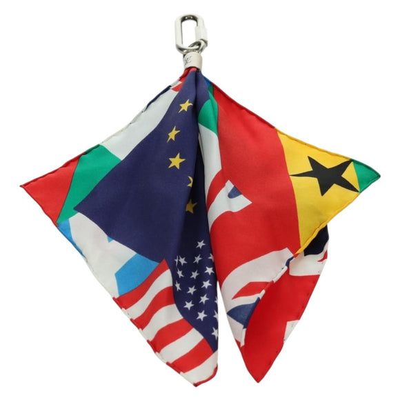 LOUIS VUITTON Bijoux Sac Flags Charm Silk Multicolor MP2485 LV Auth 171534SAM
