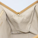 CHANEL Matelasse Chain Shoulder Bag Lamb Skin Beige Gold CC Auth 171543-21