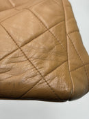 CHANEL Matelasse Chain Shoulder Bag Lamb Skin Beige Gold CC Auth 171543-28