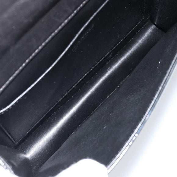 CHANEL Mademoiselle Clutch Bag Patent leather Silver Multicolor CC Auth 171544V