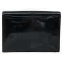 CHANEL Mademoiselle Clutch Bag Patent leather Silver Multicolor CC Auth 171544V-2