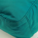 PRADA Shoulder Bag Nylon Turquoise Blue Gold Auth 171551A-19