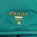 PRADA Shoulder Bag Nylon Turquoise Blue Gold Auth 171551A-20