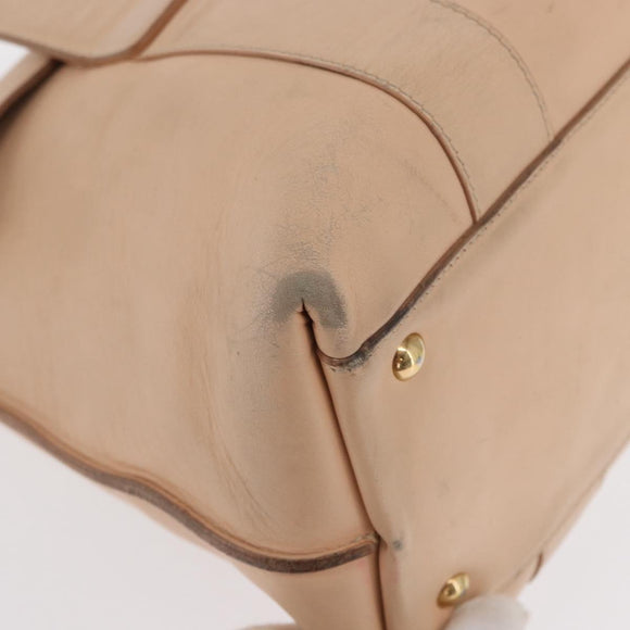 Salvatore Ferragamo Gancini Shoulder Bag Leather Pink Gold Auth 171552