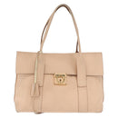 Salvatore Ferragamo Gancini Shoulder Bag Leather Pink Gold Auth 171552-2