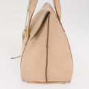 Salvatore Ferragamo Gancini Shoulder Bag Leather Pink Gold Auth 171552-4