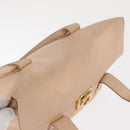 Salvatore Ferragamo Gancini Shoulder Bag Leather Pink Gold Auth 171552-6