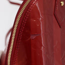 LOUIS VUITTON Vernis Rayure Alma BB Bag 2way Pomme D'amour M91593 LV Auth 171554A-9