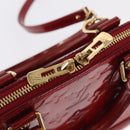 LOUIS VUITTON Vernis Rayure Alma BB Bag 2way Pomme D'amour M91593 LV Auth 171554A-10