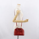 LOUIS VUITTON Vernis Rayure Alma BB Bag 2way Pomme D'amour M91593 LV Auth 171554A-24