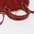 LOUIS VUITTON Vernis Rayure Alma BB Bag 2way Pomme D'amour M91593 LV Auth 171554A-7