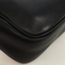 PRADA lint Schoudertas Leer Zwart Rood goud Auth 171555V-17