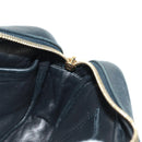 PRADA lint Schoudertas Leer Zwart Rood goud Auth 171555V-22