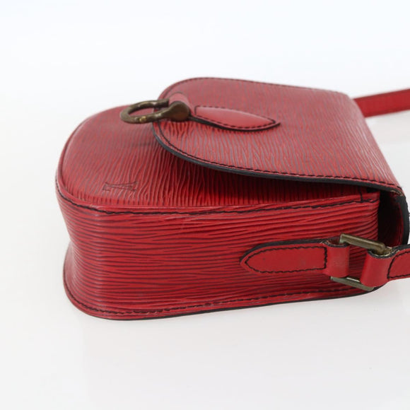LOUIS VUITTON Epi Saint Cloud PM Shoulder Bag Red M52217 LV Auth 171556