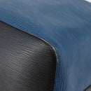 LOUIS VUITTON Epi Petit Noe Shoulder Bag Bicolor Black Blue M44152 Auth 171558-16