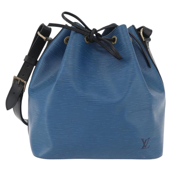LOUIS VUITTON Epi Petit Noe Shoulder Bag Bicolor Black Blue M44152 Auth 171558