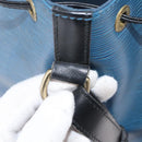 LOUIS VUITTON Epi Petit Noe Shoulder Bag Bicolor Black Blue M44152 Auth 171558-12