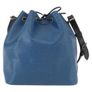 LOUIS VUITTON Epi Petit Noe Shoulder Bag Bicolor Black Blue M44152 Auth 171558-2