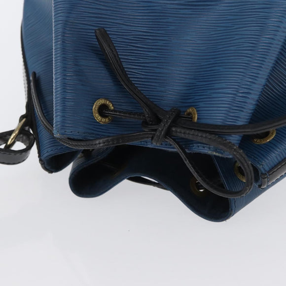 LOUIS VUITTON Epi Petit Noe Shoulder Bag Bicolor Black Blue M44152 Auth 171558