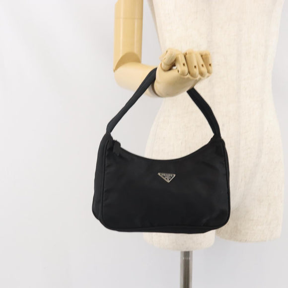 PRADA Hand pouch Pouch Nylon Black Auth 171559A