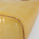 LOUIS VUITTON Monogram Vernis Houston Hand Bag Beige M91004 LV Auth 171560-15
