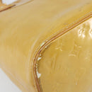 LOUIS VUITTON Monogram Vernis Houston Hand Bag Beige M91004 LV Auth 171560-16