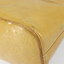LOUIS VUITTON Monogram Vernis Houston Hand Bag Beige M91004 LV Auth 171560-17