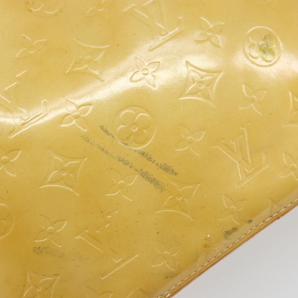 LOUIS VUITTON Monogram Vernis Houston Hand Bag Beige M91004 LV Auth 171560