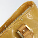 LOUIS VUITTON Monogram Vernis Houston Hand Bag Beige M91004 LV Auth 171560-19