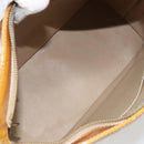 LOUIS VUITTON Monogram Vernis Houston Hand Bag Beige M91004 LV Auth 171560-11