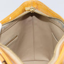 LOUIS VUITTON Monogram Vernis Houston Hand Bag Beige M91004 LV Auth 171560-22