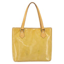 LOUIS VUITTON Monogram Vernis Houston Hand Bag Beige M91004 LV Auth 171560-2