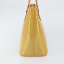 LOUIS VUITTON Monogram Vernis Houston Hand Bag Beige M91004 LV Auth 171560-3