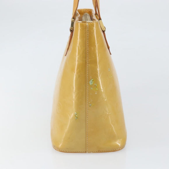 LOUIS VUITTON Monogram Vernis Houston Hand Bag Beige M91004 LV Auth 171560