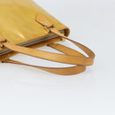 LOUIS VUITTON Monogram Vernis Houston Hand Bag Beige M91004 LV Auth 171560-7