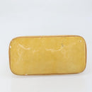 LOUIS VUITTON Monogram Vernis Houston Hand Bag Beige M91004 LV Auth 171560-5