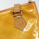 LOUIS VUITTON Monogram Vernis Houston Hand Bag Beige M91004 LV Auth 171561-18