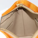 LOUIS VUITTON Monogram Vernis Houston Hand Bag Beige M91004 LV Auth 171561-21