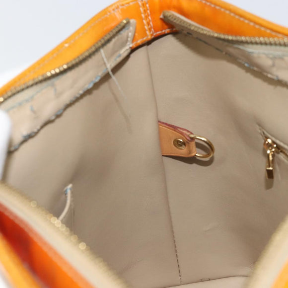 LOUIS VUITTON Monogram Vernis Houston Hand Bag Beige M91004 LV Auth 171561
