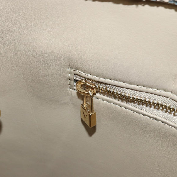 LOUIS VUITTON Monogram Vernis Houston Hand Bag Beige M91004 LV Auth 171561