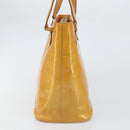 LOUIS VUITTON Monogram Vernis Houston Hand Bag Beige M91004 LV Auth 171561-3