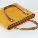 LOUIS VUITTON Monogram Vernis Houston Hand Bag Beige M91004 LV Auth 171561-6