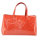 LOUIS VUITTON Monogram Vernis Wilshire PM Tasche Orenge Sunset M93644 Auth 171567-2