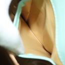 CELINE Circle Hand Bag Leather Green Silver Auth 171568-22