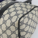 GUCCI GG Supreme Sherry Line Boston Bag PVC Navy Gold 010 47 301 Auth 171571-15