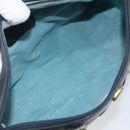 GUCCI GG Supreme Sherry Line Boston Bag PVC Navy Gold 010 47 301 Auth 171571-9