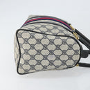 GUCCI GG Supreme Sherry Line Boston Bag PVC Navy Gold 010 47 301 Auth 171571-3