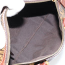 FENDI Zucchino Canvas Boston Bag Patent leather Brown Gold Auth 171572-17