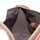 FENDI Zucchino Canvas Boston Bag Patent leather Brown Gold Auth 171572-19