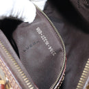 FENDI Zucchino Canvas Boston Bag Patent leather Brown Gold Auth 171572-22